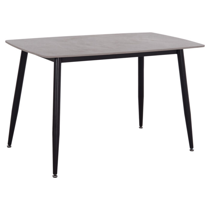ΤΡΑΠΕΖΙ RAVEN HM9854.13 ΚΕΡΑΜΙΚΟ TOP ΓΚΡΙ ΜΑΡΜΑΡΟ-ΜΑΥΡΟ ΜΕΤΑΛΛΟ 120x70x73Υεκ. - Image 1