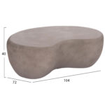 ΤΡΑΠΕΖΙ ΣΑΛΟΝΙΟΥ GERSON HM18151.03S FIBER CEMENT ΣΕ ΓΚΡΙ--104x72x40Υεκ. - Image 2