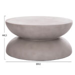 ΤΡΑΠΕΖΙ ΣΑΛΟΝΙΟΥ ANNA HM18158.03 FIBER CEMENT ΣΕ ΓΚΡΙ--Φ92x44.5Υεκ - Image 2