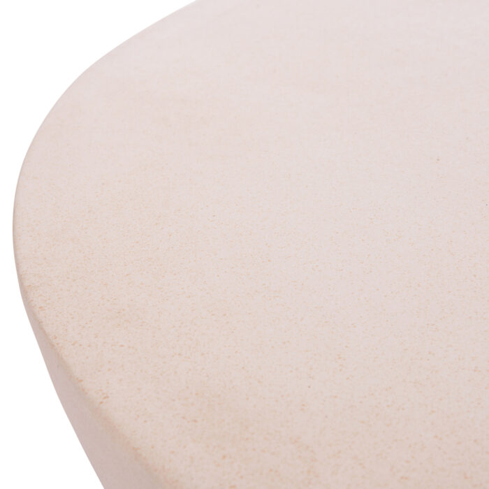 ΤΡΑΠΕΖΙ ΣΑΛΟΝΙΟΥ ΣΤΡΟΓΓΥΛΟ ALLAN HM18162.02 FIBER CEMENT ΣΕ ΑΝΟΙΧΤΟ ΜΠΕΖ--Φ92x49Υεκ. - Image 5