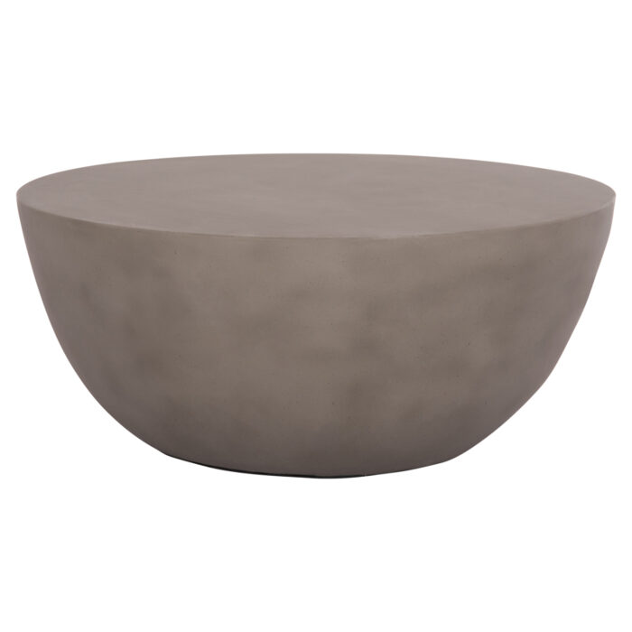 ΤΡΑΠΕΖΙ ΣΑΛΟΝΙΟΥ ΣΤΡΟΓΓΥΛΟ ALLAN HM18162.03 FIBER CEMENT ΣΕ ΓΚΡΙ--Φ92x49Υεκ. - Image 1