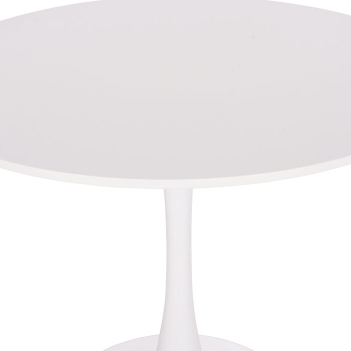 ΤΡΑΠΕΖΙ ΣΤΡΟΓΓΥΛΟ BROLIN HM18141.01 MDF TOP-ΒΑΣΗ ΜΕΤΑΛΛΙΚΗ--ΛΕΥΚΟ Φ90x73Υεκ - Image 3