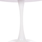 ΤΡΑΠΕΖΙ ΣΤΡΟΓΓΥΛΟ BROLIN HM18141.01 MDF TOP-ΒΑΣΗ ΜΕΤΑΛΛΙΚΗ--ΛΕΥΚΟ Φ90x73Υεκ - Image 4