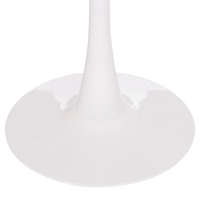 ΤΡΑΠΕΖΙ ΣΤΡΟΓΓΥΛΟ BROLIN HM18141.01 MDF TOP-ΒΑΣΗ ΜΕΤΑΛΛΙΚΗ--ΛΕΥΚΟ Φ90x73Υεκ - Image 5