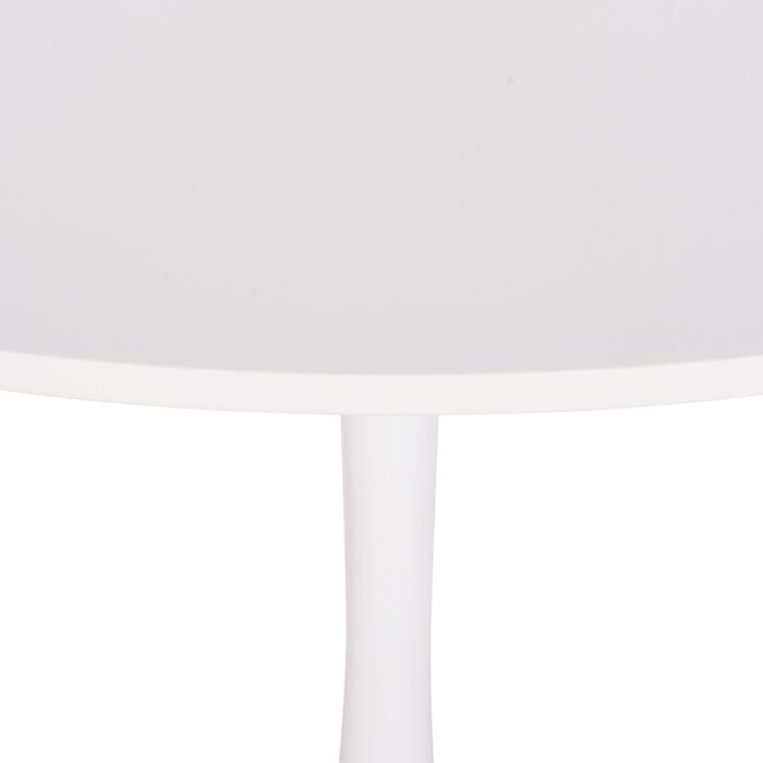 ΤΡΑΠΕΖΙ ΣΤΡΟΓΓΥΛΟ BROLIN HM18141.01 MDF TOP-ΒΑΣΗ ΜΕΤΑΛΛΙΚΗ--ΛΕΥΚΟ Φ90x73Υεκ - Image 6