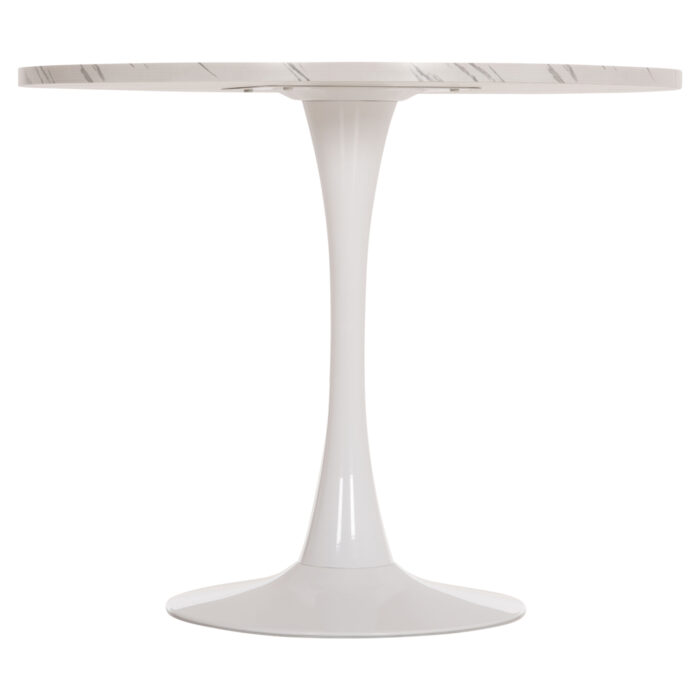 ΤΡΑΠΕΖΙ ΤΡΑΠΕΖΑΡΙΑΣ ROLLO HM9421.11 ΣΤΡΟΓΓΥΛΟ WHITE MARBLE Φ90x74Υεκ. - Image 3