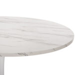 ΤΡΑΠΕΖΙ ΤΡΑΠΕΖΑΡΙΑΣ ROLLO HM9422.11 ΣΤΡΟΓΓΥΛΟ WHITE MARBLE Φ120x74Yεκ. - Image 4