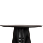 ΤΡΑΠΕΖΙ ΤΡΑΠΕΖΑΡΙΑΣ ΣΤΡΟΓΓΥΛΟ FRANTZ HM9388.02 ΜΑΣΙΦ ΞΥΛΟ MINDI BLACK Φ118x79Υεκ. - Image 5