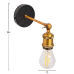 ΑΠΛΙΚΑ ΤΟΙΧΟΥ RESTON HM4467 ΜΕΤΑΛΛΙΚΗ ΒΑΣΗ-ΝΤΟΥΙ ΑΛΟΥΜΙΝΙΟΥ 10x10x26Υεκ. - Image 2