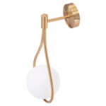 ΑΠΛΙΚΑ ΤΟΙΧΟΥ BAIS HM4472 ΧΡΥΣΟ ΜΕ ΓΥΑΛΙΝΟ ΓΛΟΜΠΟ [Ε27] 21x21x44Υεκ. - Image 4