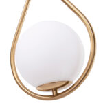 ΑΠΛΙΚΑ ΤΟΙΧΟΥ BAIS HM4472 ΧΡΥΣΟ ΜΕ ΓΥΑΛΙΝΟ ΓΛΟΜΠΟ [Ε27] 21x21x44Υεκ. - Image 5