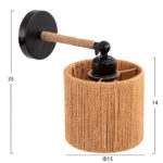 ΑΠΛΙΚΑ ΤΟΙΧΟΥ LANT HM4476 ΜΕΤΑΛΛΙΚΗ ΒΑΣΗ-ΣΧΟΙΝΙ- [Ε27] 15x15x35-23Υεκ. - Image 2