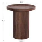ΒΟΗΘΗΤΙΚΟ ΤΡΑΠΕΖΙ MARGON HM18027 MDF ΣΕ ΣΚΟΥΡΟ ΚΑΦΕ ΞΥΛΟΥ Φ45x50,5Υεκ. - Image 2