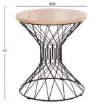 ΒΟΗΘΗΤΙΚΟ ΤΡΑΠΕΖΙ ΣΑΛΟΝΙΟΥ KEON HM18038.03 MDF TOP ΣΕ ΣΟΝΑΜΑ-ΜΕΤΑΛΛΟ Φ45x50Υεκ. - Image 2