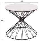 ΒΟΗΘΗΤΙΚΟ ΤΡΑΠΕΖΙ ΣΑΛΟΝΙΟΥ GRESAM HM18039.01 ΚΕΡΑΜΙΚΟ TOP-ΜΕΤΑΛΛΟ Φ50x44Υεκ. - Image 2