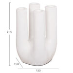 ΔΙΑΚΟΣΜΗΤΙΚΟ ΒΑΖΟ CLAYVON HM4412 ΤΕΡΑΚΟΤΑ ΣΕ ΛΕΥΚΟ 13,5x11,5x21,5Υεκ. - Image 2