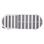 ΕΠΑΓΓΕΛΜ. ΞΑΠΛΩΣΤΡΑ MALLOW HM10715.01 ΛΕΥΚΟ ΑΛΟΥΜ.& ΓΚΡΙ ΜΑΞΙΛΑΡΙ 198x71x40,5-103Υεκ. - Image 6