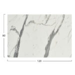 ΕΠΙΦΑΝΕΙΑ ΤΡΑΠΕΖΙΟΥ HPL ΟΡΘΟΓΩΝΙΑ HM5840.31 WHITE MARBLE 120x80εκ. - Image 2