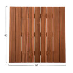 ΕΠΙΦΑΝΕΙΑ ΤΡΑΠΕΖΙΟΥ ΞΥΛΟ TEAK-ΦΥΣΙΚΟ ΤΕΤΡΑΓΩΝΗ HM6139 ΜΑΣΙΦ 80x80x4(πάχος)εκ. - Image 2