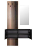 ΕΠΙΠΛΟ ΕΙΣΟΔΟΥ ΜΕ ΚΑΘΡΕΠΤΗ MYLES HM18080.02 ΜΕΛΑΜΙΝΗ ΣΟΝΑΜΑ-ΓΚΡΙ 100x37x200Υεκ - Image 4