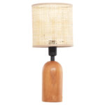 ΕΠΙΤΡΑΠΕΖΙΟ ΦΩΤΙΣΤΙΚΟ LYKTUR HM4709 ΜΠΕΖ ΚΑΠΕΛΟ WICKER-ΞΥΛΙΝΗ ΒΑΣΗ Φ15,5x35,5Υεκ. - Image 3