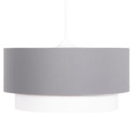 ΦΩΤΙΣΤΙΚΟ ΟΡΟΦΗΣ ΚΥΛΙΝΔΡΙΚΟ KRIKS HM4706.01 PVC ΣΕ ΛΕΥΚΟ-ΓΚΡΙ Φ30x70Υεκ. - Image 3