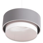 ΦΩΤΙΣΤΙΚΟ ΟΡΟΦΗΣ ΚΥΛΙΝΔΡΙΚΟ KRIKS HM4706.01 PVC ΣΕ ΛΕΥΚΟ-ΓΚΡΙ Φ30x70Υεκ. - Image 5