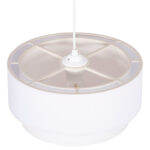 ΦΩΤΙΣΤΙΚΟ ΟΡΟΦΗΣ ΚΥΛΙΝΔΡΙΚΟ KRIKS HM4707.01 PVC ΣΕ ΛΕΥΚΟ Φ30x70Υεκ. - Image 4