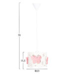 ΦΩΤΙΣΤΙΚΟ ΟΡΟΦΗΣ ΠΑΙΔΙΚΟ LEPTIR HM4705.01 ΜΕΤΑΛΛΙΚΟ ΡΟΖ-ΛΕΥΚΟ Φ23x70Υεκ. - Image 2