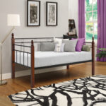 ΚΑΝΑΠΕΣ ΚΡΕΒΑΤΙ ΜΕ ΣΤΡΩΜΑ REVEN HM21329 ΜΕΤΑΛΛΟ & ΞΥΛΟ ΣΕ DIRTY OAK--ΣΤΡΩΜΑ 90Χ190εκ - Image 2