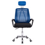 ΚΑΡΕΚΛΑ ΓΡΑΦΕΙΟΥ TRAIL2 HM1193.36 ΜΠΛΕ & ΜΑΥΡΟ MESH-ΠΟΔΙ ΧΡΩΜΙΟΥ 61x61x116Yεκ. - Image 3