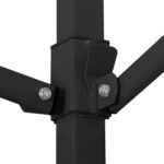 ΚΙΟΣΚΙ/GAZEBO MATTHEW HM6310 ΠΤΥΣΣΟΜΕΝΟ-ΣΚΕΛΕΤΟΣ ΜΕΤΑΛ.ΜΑΥΡΟΣ-ΛΕΥΚΟ ΥΦΑΣΜΑ 3x3x3,10Yμ - Image 5