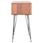 ΚΟΜΟΔΙΝΟ TODD HM18184.05 ΜΕΛΑΜΙΝΗ ΣΕ ΚΑΡΥΔΙ-ΜΕΤΑΛ.ΜΑΥΡΑ ΠΟΔΙΑ 45.5x29.5x58.5Υεκ. - Image 4