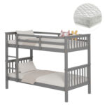 ΚΟΥΚΕΤΑ ΠΑΙΔΙΚΗ ΜΕ 2 ΣΤΡΩΜΑΤΑ LANTAI HM21307.02 ΞΥΛΟ ΠΕΥΚΟΥ ΓΚΡΙ--ΣΤΡΩΜΑΤΑ 90x190εκ