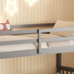 ΚΟΥΚΕΤΑ ΠΑΙΔΙΚΗ ΜΕ 2 ΣΤΡΩΜΑΤΑ LANTAI HM21307.02 ΞΥΛΟ ΠΕΥΚΟΥ ΓΚΡΙ--ΣΤΡΩΜΑΤΑ 90x190εκ - Image 7