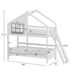 ΚΟΥΚΕΤΑ ΠΑΙΔΙΚΗ ΜΕ 2 ΣΤΡΩΜΑΤΑ COMBO HM21316 ΞΥΛΟ ΠΕΥΚΟΥ ΛΕΥΚΟ--ΣΤΡΩΜΑΤΑ 90x190εκ - Image 3