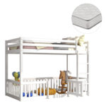 ΚΟΥΚΕΤΑ ΠΑΙΔΙΚΗ ΜΕ ΠΑΡΚΑΚΙ PLAYKID HM21312.01 ΞΥΛΟ ΠΕΥΚΟΥ ΛΕΥΚΟ--ME ΣΤΡΩΜΑ 90x190εκ