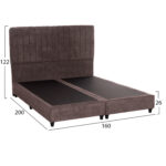 ΚΡEΒΑΤΙ ΔΙΠΛΟ LUTHER HM717.02 ΥΦΑΣΜΑ TEDDY ΚΑΦΕ--ΓΙΑ ΣΤΡΩΜΑ 160x200εκ. - Image 3