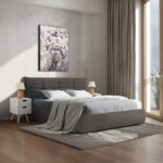 ΚΡΕΒΑΤΙ ΔΙΠΛΟ SANDRA HM732.01 ΓΚΡΙ ΥΦΑΣΜΑ & ΑΠΟΘΗΚΕΥΤΙΚΟΣ ΧΩΡΟΣ ΓΙΑ ΣΤΡΩΜΑ 160x200εκ - Image 2