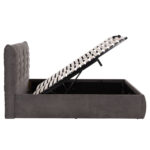 ΚΡΕΒΑΤΙ ΔΙΠΛΟ SANDRA HM732.01 ΓΚΡΙ ΥΦΑΣΜΑ & ΑΠΟΘΗΚΕΥΤΙΚΟΣ ΧΩΡΟΣ ΓΙΑ ΣΤΡΩΜΑ 160x200εκ - Image 5