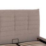 ΚΡΕΒΑΤΙ ΔΙΠΛΟ SANDRA HM732.03 ΜΠΕΖ ΥΦΑΣΜΑ & ΑΠΟΘΗΚΕΥΤΙΚΟΣ ΧΩΡΟΣ ΓΙΑ  ΣΤΡΩΜΑ 160x200εκ - Image 8