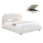 ΚΡΕΒΑΤΙ ΜΕ ΑΠΟΘ.ΧΩΡΟ KALLY HM729.03 ΜΠΕΖ FAUX FUR ΥΦΑΣΜΑ--ΓΙΑ ΣΤΡΩΜΑ 160x200εκ