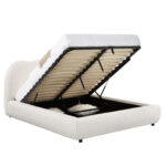 ΚΡΕΒΑΤΙ ΜΕ ΑΠΟΘ.ΧΩΡΟ KALLY HM729.03 ΜΠΕΖ FAUX FUR ΥΦΑΣΜΑ--ΓΙΑ ΣΤΡΩΜΑ 160x200εκ - Image 6