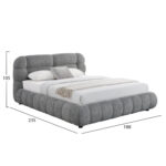 ΚΡΕΒΑΤΙ ΜΕ ΑΠΟΘ.ΧΩΡΟ MOLEN HM730.01 ΓΚΡΙ ΜΠΟΥΚΛΕ ΥΦΑΣΜΑ--ΓΙΑ ΣΤΡΩΜΑ 160x200εκ - Image 3