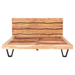 ΚΡΕΒΑΤΙ ALICIA HM8359.21 ΜΕΤΑΛΛΟ-ΜΑΣΙΦ ΞΥΛΟ ΑΚΑΚΙΑΣ-ΑΝΟΙΧΤΟ ΦΥΣΙΚΟ-ΣΤΡΩΜΑ 160x200εκ - Image 4