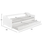 ΚΡΕΒΑΤΙ ΚΑΝΑΠΕΣ ΜΕ ΣΥΡΟΜΕΝΟ TRADDY HM21313 ΞΥΛΟ ΠΕΥΚΟΥ ΛΕΥΚΟ--ΜΕ 2 ΣΤΡΩΜΑΤΑ 90x190εκ - Image 3