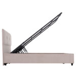 ΚΡΕΒΑΤΙ ΜΕ ΑΠΟΘ.ΧΩΡΟ DOLORES HM631.32 ΜΠΕΖ ΥΦΑΣΜΑ- ΓΙΑ ΣΤΡΩΜΑ 160x200εκ - Image 5