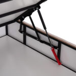 ΚΡΕΒΑΤΙ ΜΕ ΑΠΟΘ.ΧΩΡΟ DOLORES HM631.32 ΜΠΕΖ ΥΦΑΣΜΑ- ΓΙΑ ΣΤΡΩΜΑ 160x200εκ - Image 8