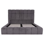 ΚΡΕΒΑΤΙ RAMON ΜΕ ΑΠΟΘ. ΧΩΡΟ HM720.22 ΥΦΑΣΜΑ TEDDY ΓΚΡΙ-ΓΙΑ ΣΤΡΩΜΑ 160x200εκ - Image 4