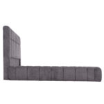 ΚΡΕΒΑΤΙ RAMON ΜΕ ΑΠΟΘ. ΧΩΡΟ HM720.22 ΥΦΑΣΜΑ TEDDY ΓΚΡΙ-ΓΙΑ ΣΤΡΩΜΑ 160x200εκ - Image 5